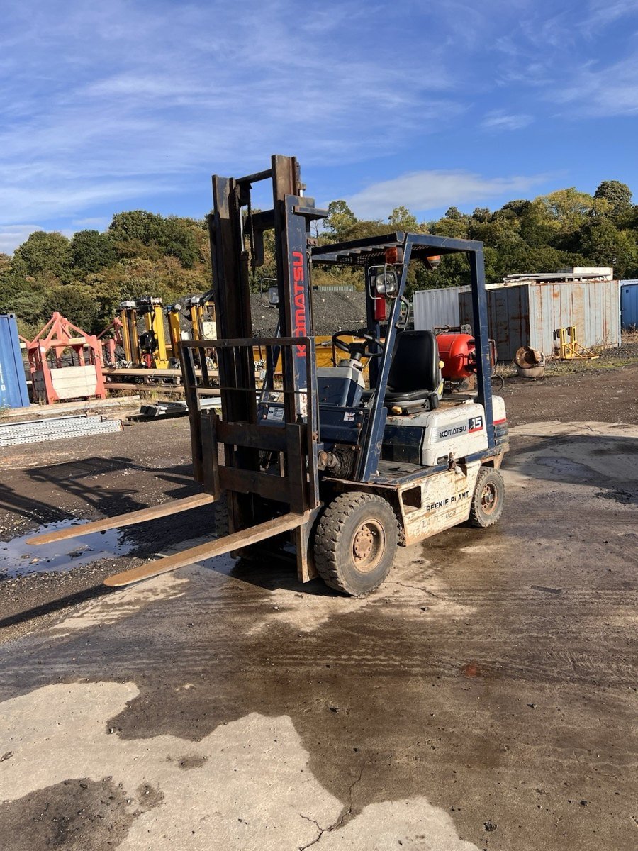 Komatsu 1.5 Ton LPG Gas Forklift Truck 1500kg – Runs Drives Lifts – Long Forks