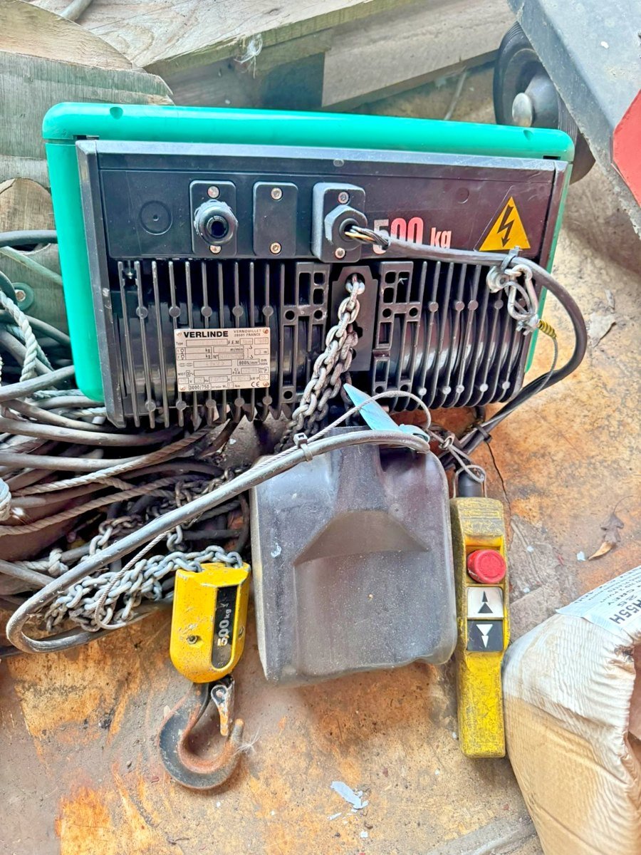 Verlinde VL2 500kg Electric Chain Hoist 415V 2 Speed With Pendant Control