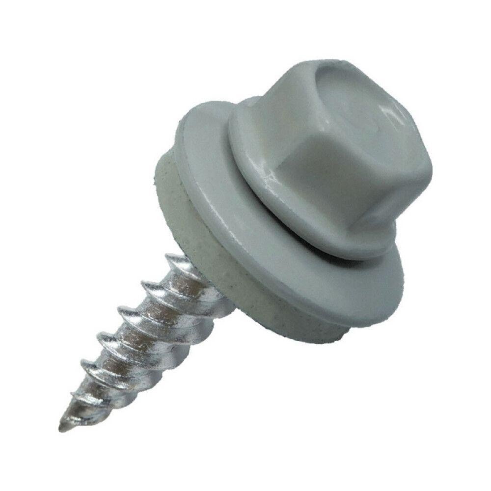 700 Merlin Grey Stitching Screws 6.3 x 22mm Hex Head 19mm Bonded Washers